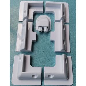 태양 전지 패널 ABS 플라스틱 비 드릴링 각도 설치 브래킷 지원 7 세트, RV 해양 플랫 탑 캠핑 차량 RV