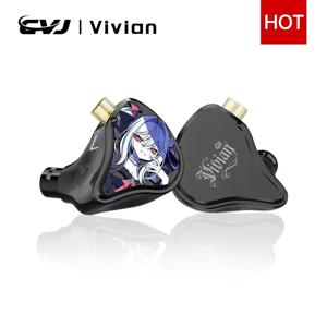 CVJ Vivian In Ear 이어폰 음악 및 게임에 적합한 10mm 다이나믹 드라이버 0.78mm 분리형 케이블 HiFi 음질