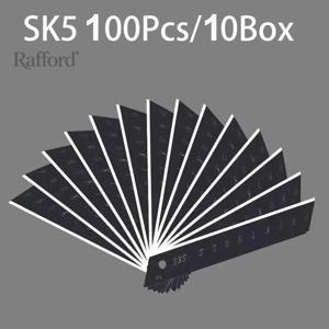 100PCS 탄소강 교체 유틸리티 나이프 블레이드 100mm * 18mm 블랙 DIY 도구 학생용 조각 블레이드 Office 편지지 BoxCutter