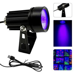 395 자외선 블랙 라이트 램프 LED 보라색 라이트 캐비닛 스포트라이트, 스위치 포함 5V, 할로윈 파티 조명, 네일 젤