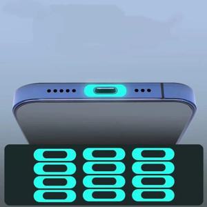 20/10/5PCS 전화 태블릿 충전 포트 IOS Type-C 마이크로 USB 범용 보호기 형광 스티커에 대 한 빛나는 보호 필름