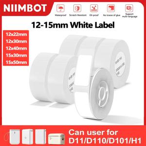 Niimbot D110 라벨 스티커 흰색 방수 방지 오일 열전사 D11/D110/D101 라벨 프린터 학교 홈 오피스 조직용