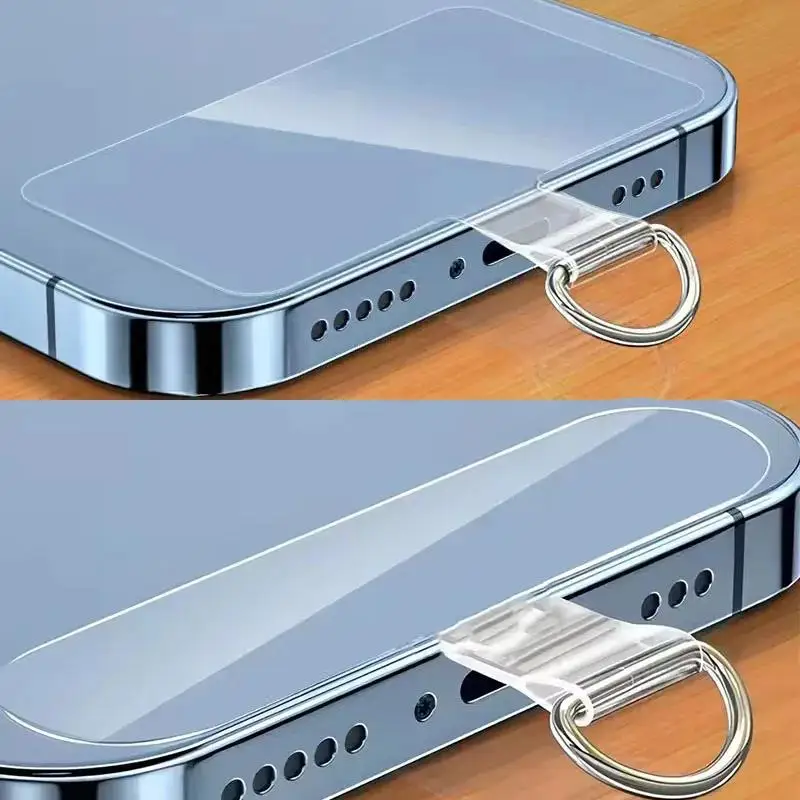 1-20개 범용 휴대폰 분실 방지 끈 카드 가스켓 투명 TPU 탈부착 가능 XYun 걸이끈 스트랩 패치 테더