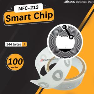 100개/상자] NFC 스티커 태그, NFC 태그, 사용 가능한 전화기, ISO 144443 A, 13.56MHz, Ntag213 114바이트