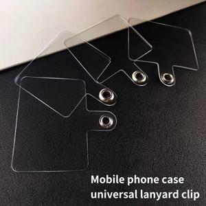 1/3/5/10Pcs 휴대 전화 분실 방지 끈 카드 가스켓 범용 투명 클립 분리형 전화 교수형 코드 스트랩 테더 패드