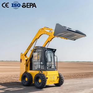 JC45 미니 스키드 스티어 로더 1톤 2톤 3톤 컴팩트 4x4 소형 휠 로더 700kg 정격 하중 건설 농장 조경용
