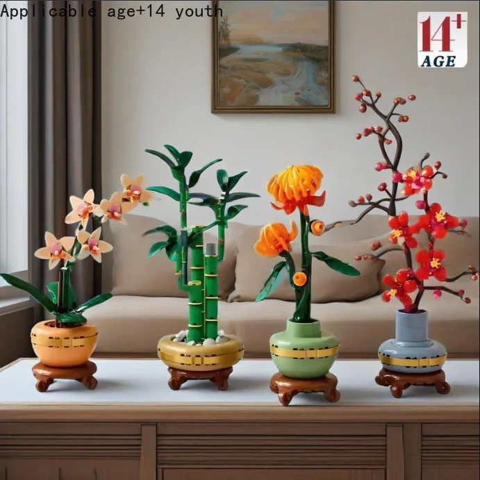 2025 부케 10343 10344 10368 10369 난초 대나무 국화 매화 블록 장난감 어린이 및 성인용