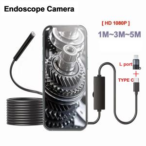 타입-C 내시경 카메라 1080P 2MP 1/3/5/10M 검사 카메라 자동차 파이프라인 보어스코프 안드로이드 IOS 아이폰(15,16)용