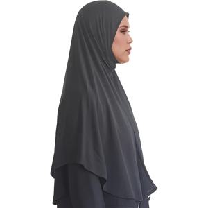 여성 무슬림용 간편 착용 히잡, 인스턴트 터번, 부드러운 저지 스카프, 가벼운 인스턴트 히잡, 기도용 키마르 헤드스카프