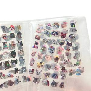 10pcs 고양이 레이저 스티커 메모 애완 동물 반짝이 방수 반투명 재미 있은 편지지 귀여운 스크랩북 재료 공예 용품