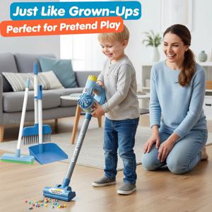 어린이 진공 청소기 장난감 세트 청소 놀이 장난감 현실적인 가사 교육 장난감 유아 소년 소녀를위한 선물