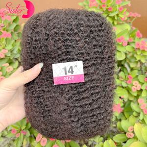 10-18인치 4C 아프로 킨키 벌크 인모 헤어 익스텐션 노 웨프트 천연 브라질 레미 헤어 (로크스, 마이크로 트위스트 브레이딩용) 30/50g 팩