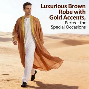 2026년 신상 남성 로브 아랍 전통 의상 중동 긴 소매 로브