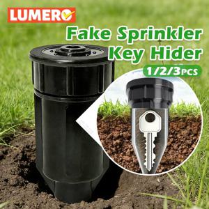 가짜 스프링클러 키 숨김함, 방수 야외 키 보관함, 내구성 있는 플라스틱 정원 비밀 보관함, 비상용 여분 키 보관용