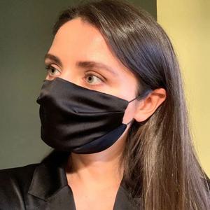 블랙/화이트/레드/핑크 실크 새틴 웨딩 마스크, 신부 또는 신랑 패브릭 얼굴 마스크 패션 신부 레이스 새틴 웨딩 게스트 마스크