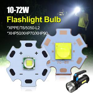 고출력 LED 칩 비즈, XHP70, XHP90, XHP110, 3A, 6A, 10A, 24A, 18W, 24W60W, 72W, DC3-5V DC6-8V, DC24V, 흰색, 손전등 헤드라이트 DIY