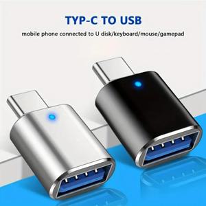 LED USB 3.0-유형 C 어댑터 OTG-USB C USB-A-삼성 Xiaomi POCO 어댑터 용 마이크로 USB 유형-C 암 커넥터