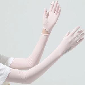 아이스 슬리브 여성 승마 자외선 차단 터치 스크린 멋진 봄 여름 야외 태양 보호 얼음 실크 슬리브 긴 팔 커버