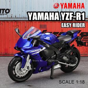 MSZ 1:18 스즈키 GSX-R1000 야마하 YZF-R1 1976 Rally200 클래식 오토바이 정적 모델 합금 다이 캐스팅 자동차 장난감 선물