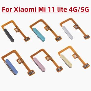 Xiaomi Mi 11 Lite 4G/5G 전원 켜기 끄기 버튼 플렉스 케이블용 지문 센서 플렉스 케이블 교체