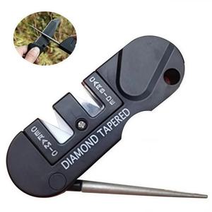 휴대용 텅스텐 세라믹 카바이드 나이프 숫돌 숫돌 도구 캠프 야외 나이프 숫돌