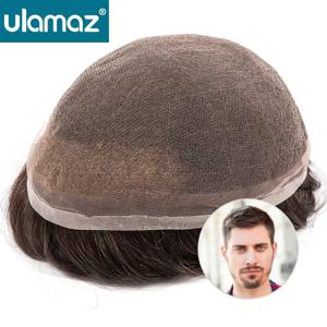 블리치 노트 레이스 프론트 남성용 헤어 프로테시스 남성 가발 인모 프렌치 레이스 부분 가발 남성용 풀 레이스 헤어 시스템 남성 가발