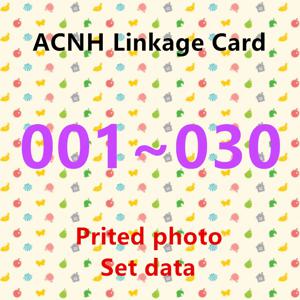 NFC 인쇄 카드 작업, NS 게임 시리즈 1 표준 카드, (001-030) ACNH NTAG215