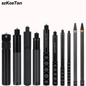 GoPro 13 12 11 10 9 8 Insta360 X5 X4 X3 X2용 투명 셀카봉, 스포츠 카메라 액세서리용 1/4