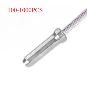 100-1000PCS 자전거 라인 파이프 테일 엔드 캡 브레이크 라인 변속기 시프트 와이어 엔드 캡 팁 크림프 MTB 자전거 브레이크 케이블 캡