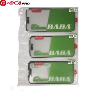 아이폰 12, 13, 11, 14 플러스, 15, 16 프로 맥스, 미니 X, XS, XR 맥스용 LCD 터치 렌즈, 유리 바바 G + OCA 유리 + OCA 2 인 1, 5 개