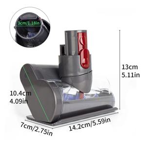 다이슨 V7 V8 V10 V11 V15 진공 청소기용 전기 매트리스 진드기 제거 브러시 미니 모터화 도구 브러시 헤드