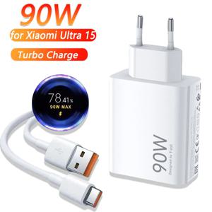 Xiaomi 용 90W USB 고속 충전기 15 14 13 12 11 10 Ultra Redmi Note 12T 13 Pro 터보 빠른 충전 유형 C USB 충전 케이블