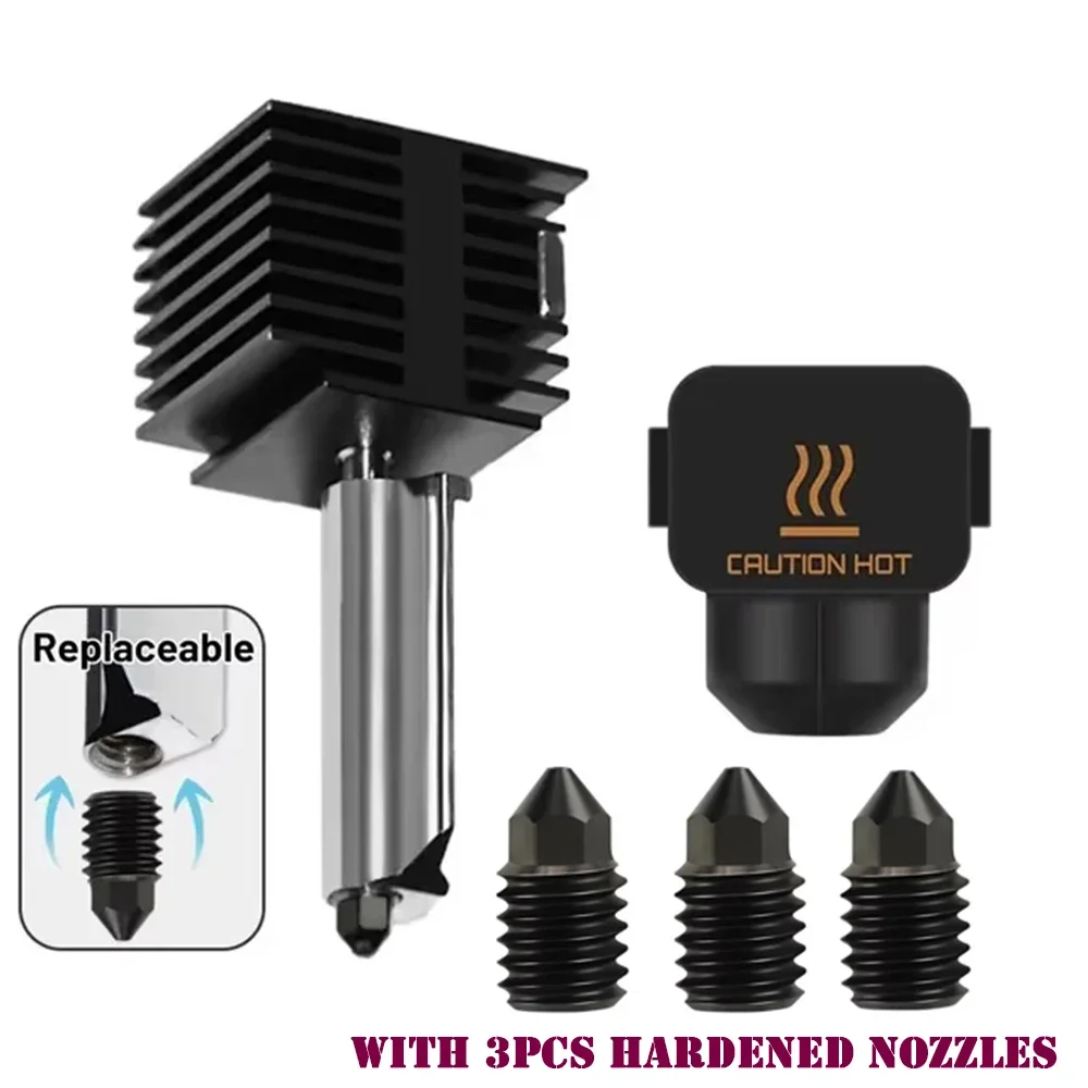 밤부랩 A1/A1 미니 고속 핫엔드 어셈블리용 핫엔드 키트 0.2/0.4/0.6/0.8mm 경화강 노즐 3D 프린터 부품