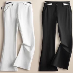 하이 웨이스트 슬림핏 골프 바지 여성 패션 벨바텀 가을 신상품 신축성 다용도 슬림핏 정장 바지