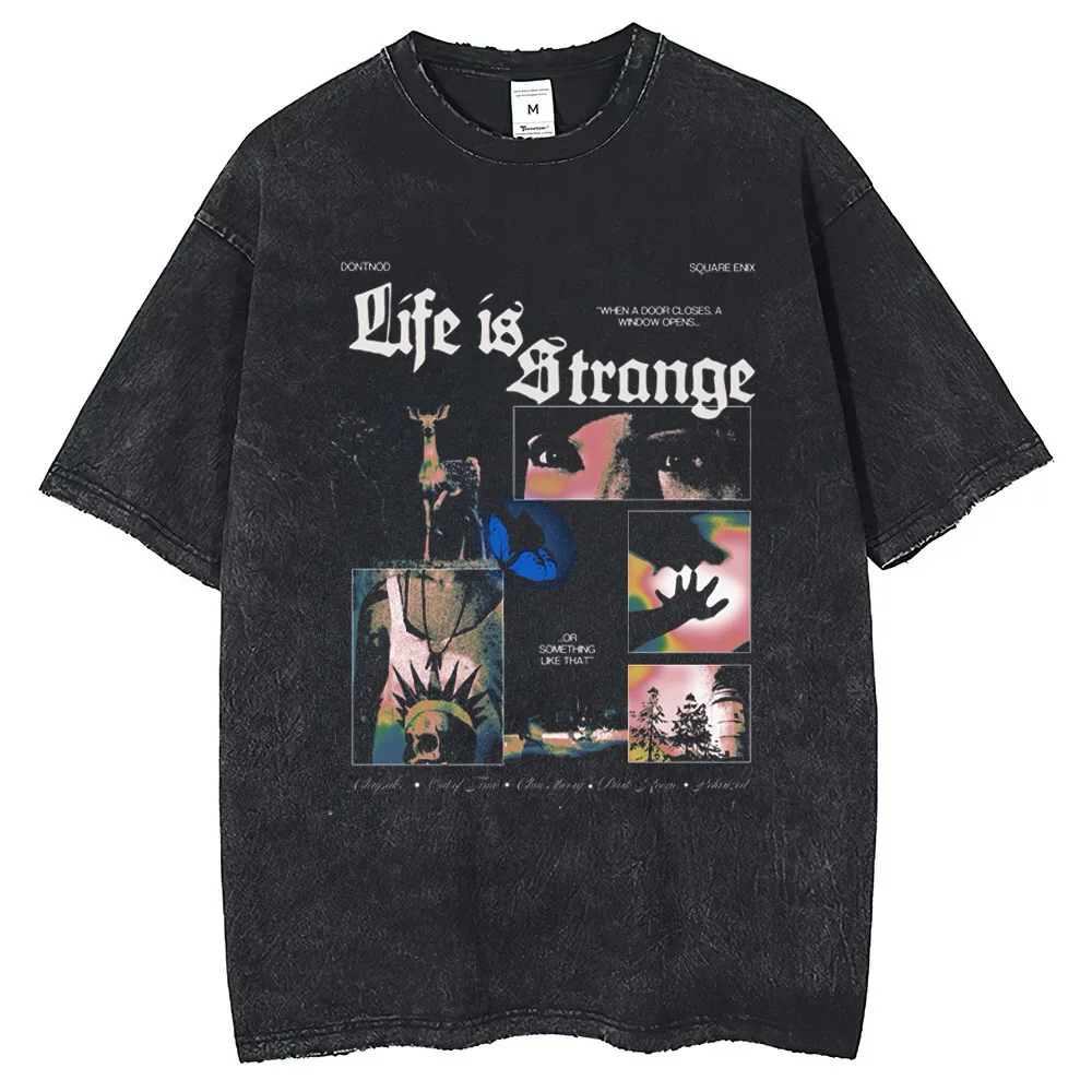 Life Is Strange 코튼 티셔츠 반팔 맞춤형 남자 티셔츠 남성 티셔츠 힙합 streetwear 새로운 도착 남성 의류