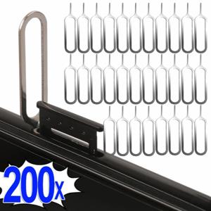 (1-200개) SIM 카드 제거 도구 스테인리스 스틸 이젝터 핀 키 (아이폰, 삼성, 화웨이, 안드로이드 폰 트레이 개폐, 분실 방지)