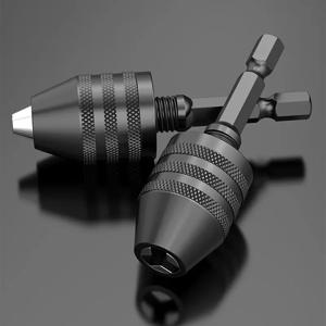 드릴 척 열쇠가 없는 임팩트 드라이버 어댑터(1/4인치 육각 섕크 스크루드라이버 헤드 포함) 전기 그라인더용 마이크로 고정 장치 드릴 비트