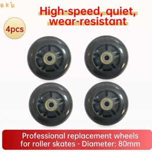 4PCS 인라인 스케이트 교체 바퀴 80mm(3.15인치), 인라인 스케이트, 스쿠터, 어린이 유모차, 수하물 등에 적합