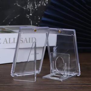 1/5/10ard 홀더 지지 카드 보호기 하드 플라스틱 슬리브 트레이딩 디스플레이 케이스 스포츠 카드-2가지 스타일 선택 가능