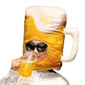 창의적인 플러시 재미있는 맥주 모자 부드러운 신기한 귀여운 맥주 모자 사진 소품 플러시 맥주 캡 생일