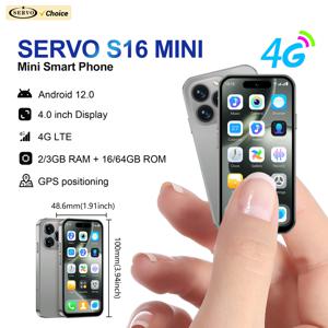 SERVO S16 미니 안드로이드 포켓 스마트폰 4G LTE 16GB/64GB ROM 플레이 스토어 WhatsApp WiFi 핫스팟 듀얼 SIM 4.0인치 디스플레이 소형 휴대폰