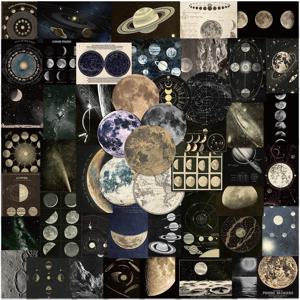 50개 우주 행성 은하 스티커 미학적 자동차 오토바이용 저널 가방 스크랩북용