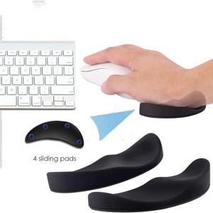 글라이딩 손목 받침대, 인체공학적 마우스 글라이딩 손목 받침대, 오른손잡이용, 사무실 작업 및 게임용 손 피로 완화