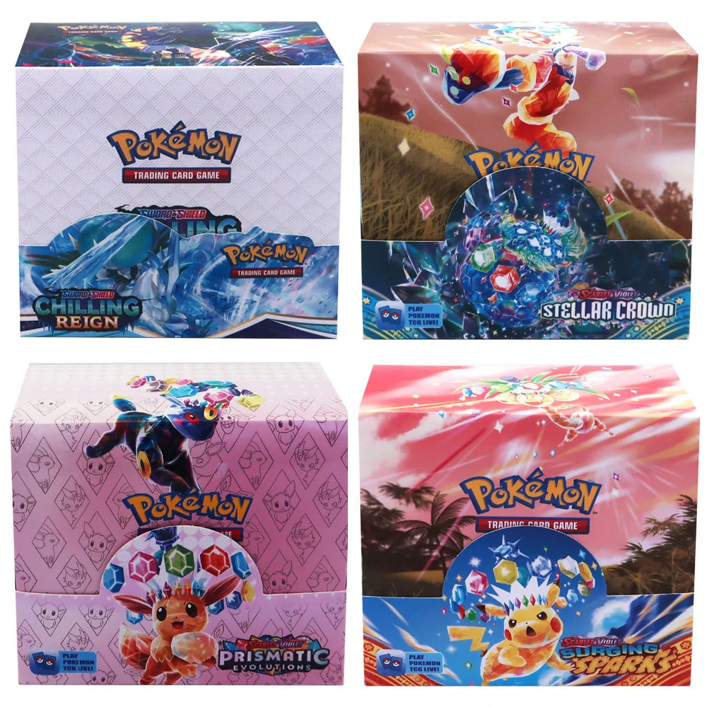 324개 포켓몬 TCG: 소드 & 쉴드-퓨전 스트라이크 부스터 디스플레이 박스(36팩) 보드 게임 카드 DESTINED RIVALS 스텔라 크라운