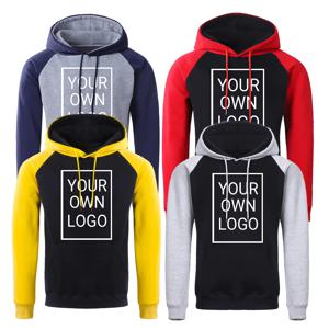 로고 사진을 사용자 정의하십시오. 남성용 래글런 후드티 가을 루즈 후디 캐주얼 DIY 남성 운동복 편안한 부드러운 남여 의류