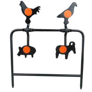 구경 .177 공기 소총 권총 동물 패턴 자체 재설정 Plinking용 금속 스피너 타겟