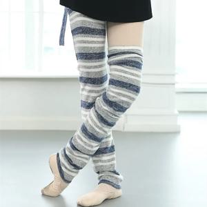 가을 겨울 댄스 레깅스 스트라이프 양말, 성인 여성 따뜻한 차가운 무릎 보호대 발레 트레이닝 엑스트라 롱 허벅지 길이 레깅스