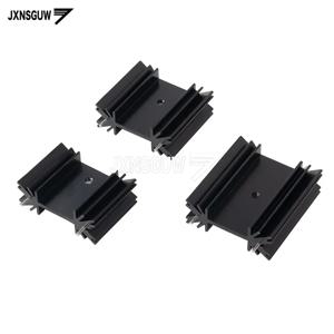 10pcs 34x12x25mm /30mm/35mm/40mm 블랙 라디에이터 TO-220 절연 스트립 MOS triode 규제 IC 알루미늄 라디에이터 to220