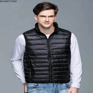 2023 신사복 봄 가을 다운 조끼 자켓 남성용 경량 Packable Puffer 민소매 조끼 코트