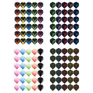 표준 다트 비행 전문 액세서리 키트, PET 비행 내구성 깃털 교체 테일 윙, 30 개/세트